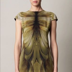 Rare Alexander McQueen Dragonfly dress 100% silk